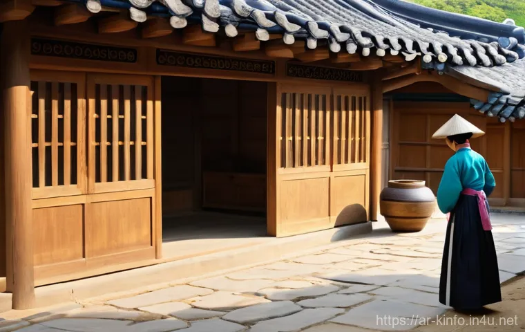 경기도 용인 민속촌 관광명소화 - **Prompt 1: A Glimpse into Joseon Daily Life**
    "A picturesque scene inside the Korean Folk Villa...