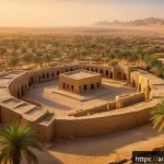 Home 22 인천 강화도 역사적 의미 - A panoramic view of an ancient archaeological site on a Middle Eastern island, featuring well-preser...